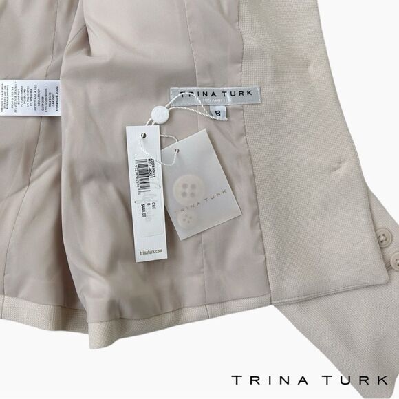Trina Turk **NWT** 'Mott' Blazer Jacket in Cream / Off White - Picture 10 of 10